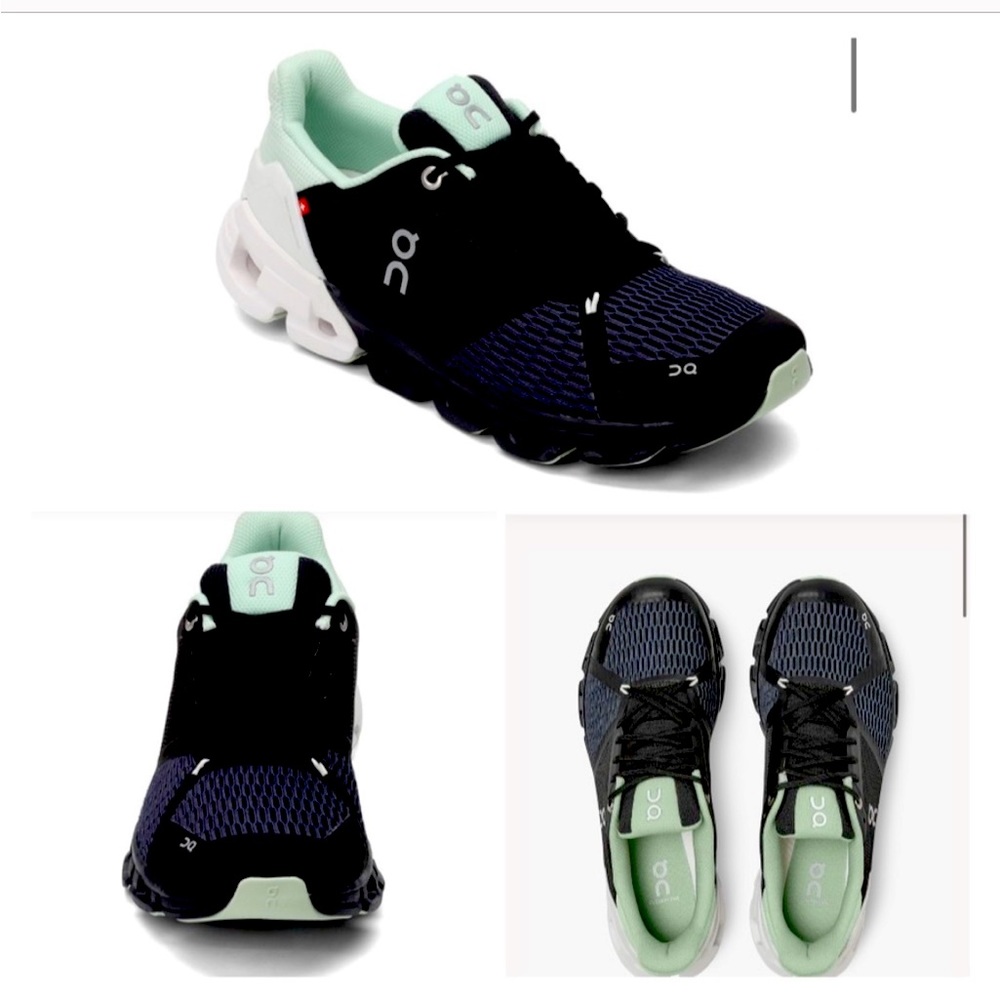 On Running On Cloud Cloudflyer 3 in Black/White/Mint Running Shoes